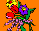 Disegno Mazzo di fiori pitturato su umbeumbertorto