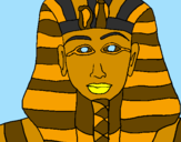 Disegno Tutankamon pitturato su Alberto