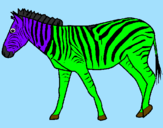 Disegno Zebra  pitturato su emanuele