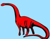 Disegno Mamenchisauro  pitturato su nicoloì