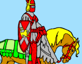 Disegno Cavaliere a cavallo pitturato su Filippo