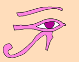 Disegno Occhio di Horus  pitturato su nico2000