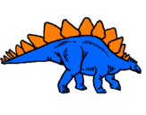 Disegno Stegosaurus  pitturato su francesco   
