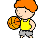 Disegno Giocatore di pallacanestro  pitturato su LORENZORERE