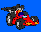 Disegno Auto di Formula 1  pitturato su cris