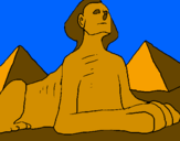Disegno Sfinge pitturato su k