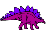 Disegno Stegosaurus  pitturato su gabriele 1