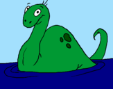 Disegno La ragazza del Mostro di Loch Ness pitturato su GHERARDO