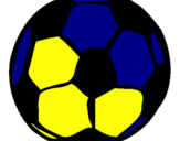 Disegno Pallone da calcio pitturato su agus