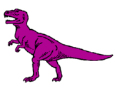 Disegno Tyrannosaurus Rex  pitturato su MAXI