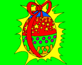 Disegno Uovo di Pasqua brillante pitturato su lorenzo
