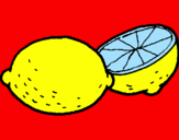Disegno limone  pitturato su elisa