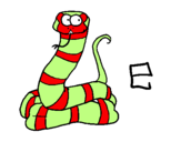 Disegno Serpente  pitturato su   alessia