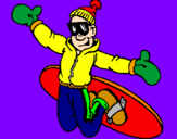 Disegno Salto con lo snowboard pitturato su fzx