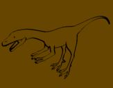Disegno Velociraptor II pitturato su MARCELLO
