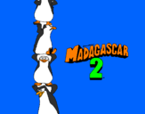 Disegno Madagascar 2 Pinguino pitturato su massy