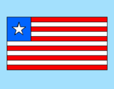 Disegno Liberia pitturato su sara
