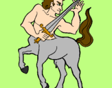 Disegno Centauro  pitturato su Bibi