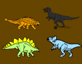 Disegno Dinosauri di terra  pitturato su giulio06