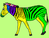 Disegno Zebra  pitturato su JACOPO