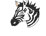 Disegno Zebra II pitturato su mattia