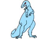 Disegno Tyrannosaurus Rex pitturato su giulia