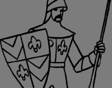 Disegno Cavaliere della corte  pitturato su luigi