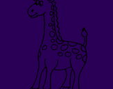 Disegno Giraffa pitturato su syria