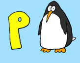 Disegno Pinguino pitturato su Emanuela