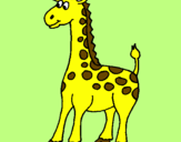 Disegno Giraffa pitturato su massimino