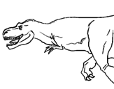 Disegno Tyrannosaurus Rex  pitturato su alessandra