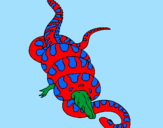 Disegno Anaconda e caimano  pitturato su CHICCO