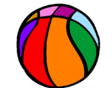 Disegno Pallone da pallacanestro pitturato su FRANCESCO
