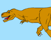 Disegno Tyrannosaurus Rex  pitturato su nicolò