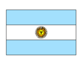 Disegno Argentina pitturato su bandiera argentina