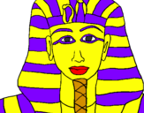 Disegno Tutankamon pitturato su GIORGIO