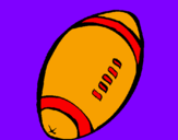 Disegno Pallone da calcio americano  pitturato su LAVINIA