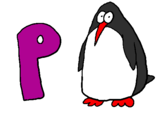 Disegno Pinguino pitturato su mia           6