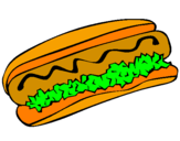 Disegno Hot dog pitturato su victoria