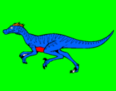 Disegno Velociraptor  pitturato su massy