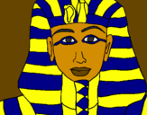 Disegno Tutankamon pitturato su Rosy