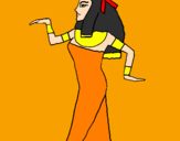 Disegno Ballerina egiziana II pitturato su federica