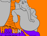 Disegno Horton pitturato su simone