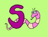 Disegno Serpente pitturato su sony
