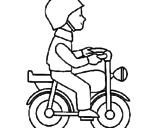 Disegno Motocicletta pitturato su giulia