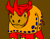 Disegno Rinoceronte  pitturato su andrea   guidi