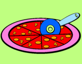Disegno Pizza pitturato su Estrella