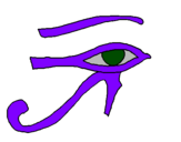 Disegno Occhio di Horus  pitturato su hulk x-men