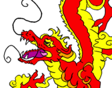 Disegno Drago giapponese  pitturato su victoria