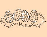 Disegno Uovo di Pasqua III pitturato su SIMONE M